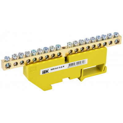 Шина PE земля на DIN-изоляторах ШНИ-6х9-12-Д-Ж