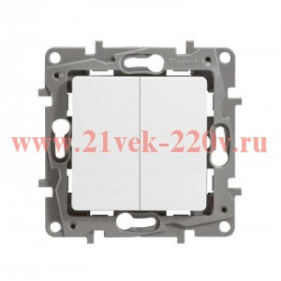 Legrand Etika Plus мех. выкл./перекл. СУ 2 кл. бел. авт. зажим 