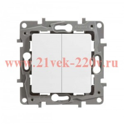 Legrand Etika Plus мех. выкл./перекл. СУ 2 кл. бел. авт. зажим 
