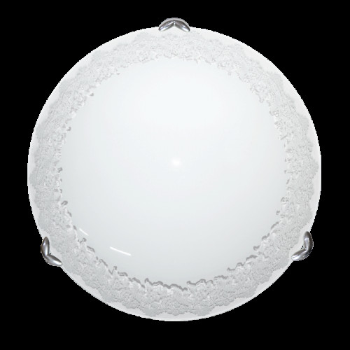 Светильник Лоза d300 белый/глянец/хром 2х60W E27 НПБ-300 н.