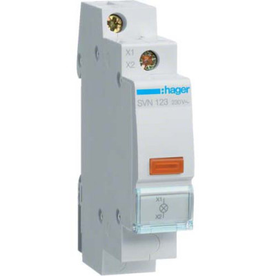Световой индикатор Hager / оранжевая LED-лампа / 230V AC / 1 мод