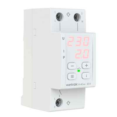 Реле напряжения и тока Welrok VI-63 63А 13900ВА