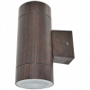 Светильник уличный настенный GX53x2 Ecola 8013A IP65 цилиндр металл тёмное дерево 205x140x90мм