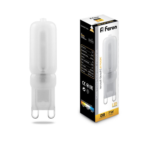 Feron G9 230V 7W(520lm) 2700K 2K 50x16 матов. LB-431 25755