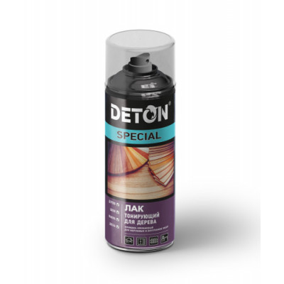 DETON Special Лак аэрозоль 520мл тонирующий защитный д/дерева ВЕНГЕ арт.DTN-A07313