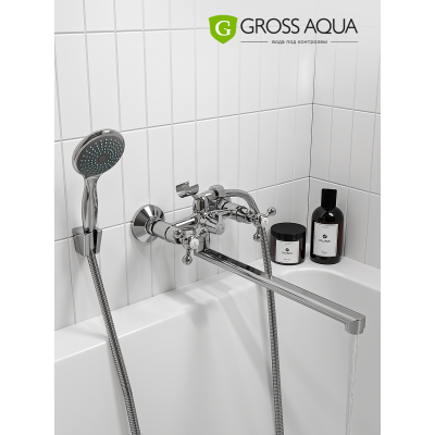 Смеситель для ванны GROSS AQUA 7088039С-35L(F) Yota с длинным изливом (8)