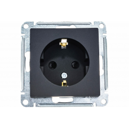 Systeme Electric AtlasDesign мех. роз. СУ 1 мест. карбон (пл.осн., земля, штор.) ATN001045 (10!)