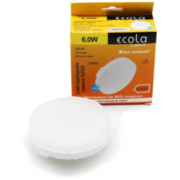 Ecola GX53 св/д 6W 2800K 2K 27x75 матов. (кратно 10!) Light T5DW60ELC