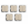 Systeme Electric AtlasDesign Песочный Выключатель 2-клавишный, сх.5, 10АХ, механизм