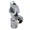 Кран шар. угл. 1/2"х3/8" ш/ш с цангой и отражат. бабочка, хром. CTM CACR1238