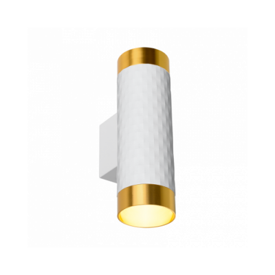 Светильник настенный 2хGU10 IP20 белый/золото CELLA D55x170мм Wolta (1)