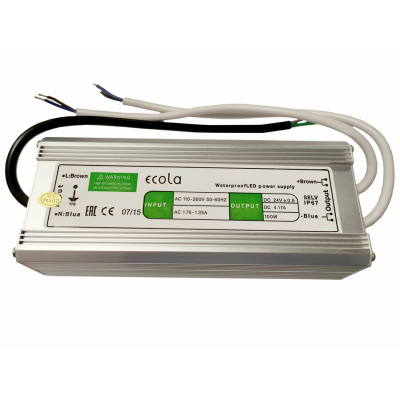 Ecola Блок питания для св/д лент 24V 100W IP67 180х70х40 (герметичный) D7L100ESB