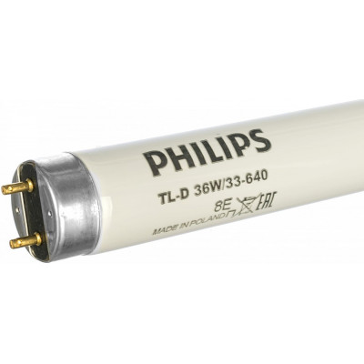 Лампа люминесцентная PHILIPS TL-D 36W/33-640, 36 Вт, цоколь G13, в виде трубки 120 см