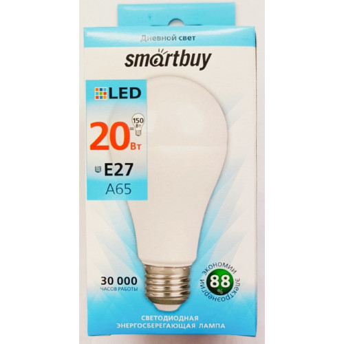 Лампа Smartbuy A65 20W 4000K E27 1700Лм