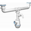 Сифон для мойки бутылочный 1 1/2"х40 двойной, б/гофры нерж/сетка АНИ A3000