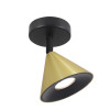Спот GU10 IP20 чёрный/золото BELLO D115x150мм Wolta (1)