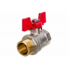 Кран шаровой латунный со сгоном   1/2" ВР-НР БЕЛАЯ бабочка VALTEC VT.227.NW.04