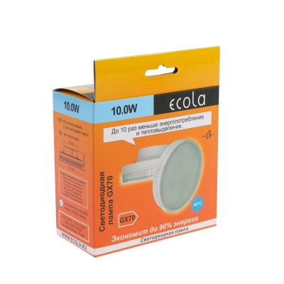 Ecola GX70 св/д 10W 6400K 6K 111x42 матов. T7MD10ELC (10!)