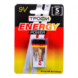 удБатарейка 6LR61 Трофи Energy Power 1xBL (12/96)