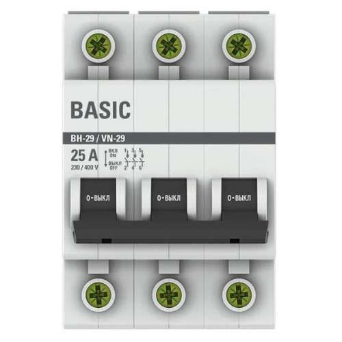 EKF Выключатель нагрузки 3P 25А ВН-29 Basic 