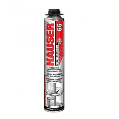 Hauser (Хаузер) BASE (20L) Пена монтаж. бытовая всесезон. (-10С) 400мл, арт.15362, вес 500г