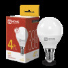 Лампа светодиодная LED-ШАР-VC 4Вт 230В Е14 3000К 380Лм IN HOME (кр. 10шт)