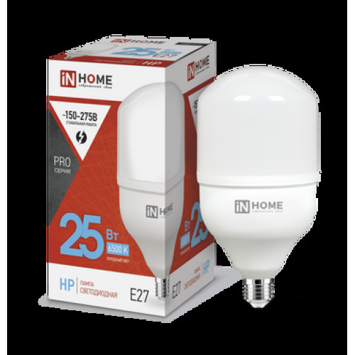 Лампа светодиодная LED-HP-PRO 25Вт 230В E27 6500К 2380Лм IN HOME (кр. 1шт)