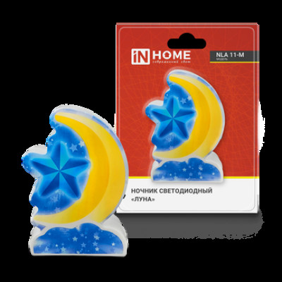 Ночник светодиодный NLA 11-M ЛУНА с выкл 230В IN HOME (кр. 1шт)