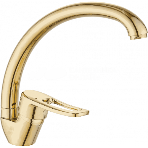 Смеситель для кухни POTATO   P59150-4N   ø40   БОК руч  креп гайка      ЗОЛОТОЙ