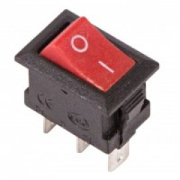 REXANT выкл. клавишный 250V 3А (3с) ON-ON красный Micro (RWB-102) REXANT, (10!),36-2031