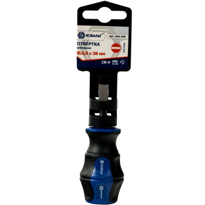 Отвертка Ultra Grip КОБАЛЬТ PH-1 х 38 мм, CR-V, двухкомпонентная рукоятка, подвес