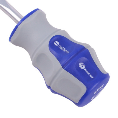 Отвертка Ultra Grip КОБАЛЬТ SL 6,0 х 38 мм, CR-V, двухкомпонентная рукоятка, подвес