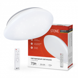 Светильник диодный InHome COMFORT  75Вт STONE 3000-6500K 6000Лм 530x105мм пульт