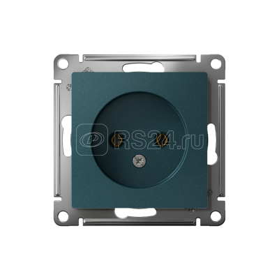 Розетка 1-м СП AtlasDesign 16А IP20 без заземл.изумруд