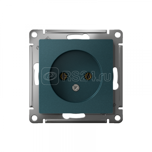 Розетка 1-м СП AtlasDesign 16А IP20 без заземл.изумруд
