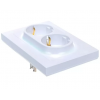 Розетка 2-м СП AtlasDesign 16А IP20 с заземл.жемчуж.