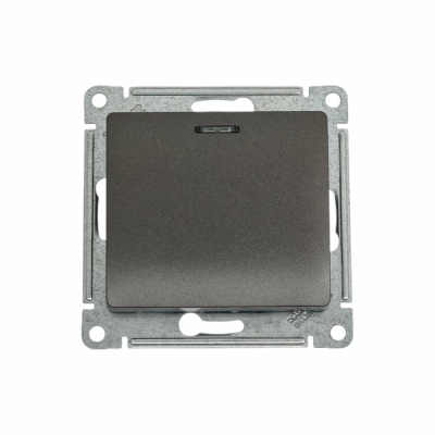 Переключатель проходной 1-кл. СП Glossa 10А IP20 (сх. 6) 10AX механизм графит SE GSL001361