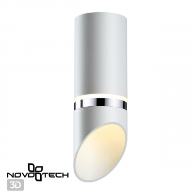 NOVOTECH 370904 OVER NT22 288 бел./хром св-к накл.влагозащищенный IP44 GU10 9W 220V DELTA