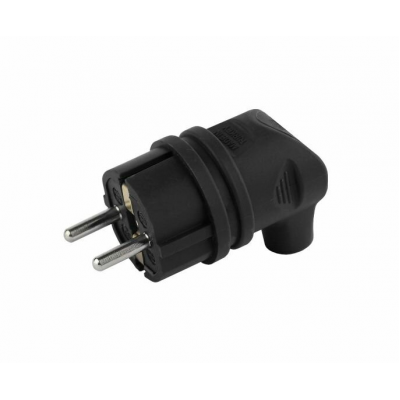 AY-KA (АЙКА) вилка угловая каучук 2P+PE 1х16А 220-24V IP44 (Турция) 5511200