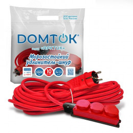 Удлинитель 3гнезда 10м с заземлением КГ 3х1,5мм² 3500Вт IP44 DOMTOK АРКТИК (10)