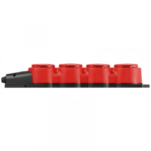 Колодка 4-м с заземл. 16A IP44 KX-4e-RED-IP44 каучук. красн. Эра Б0068456