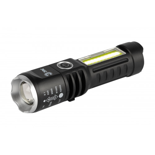 Фонарь светодиодный Эра UA-403: 5 Вт LED + 3 Вт COB, оптический Zoom, 4 режима, USB Type-C