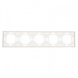 Рамка 5-местная, серия Эмили, PFR00-5005-10, белый фарфор, soft touch