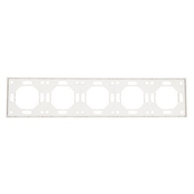 Рамка 5-местная, серия Эмили, PFR00-5005-10, белый фарфор, soft touch