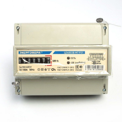 Счетчик электроэнергии ЦЭ6803В трехфазный однотарифный 1 230В 10-100А   