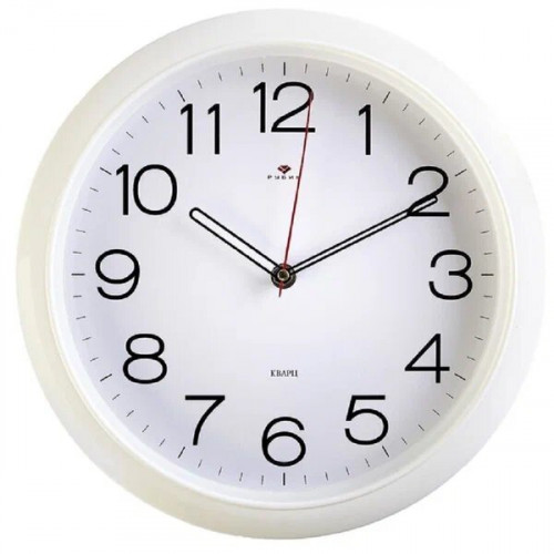 Металлическая классика: настенные часы Рубин диаметром 27 см
